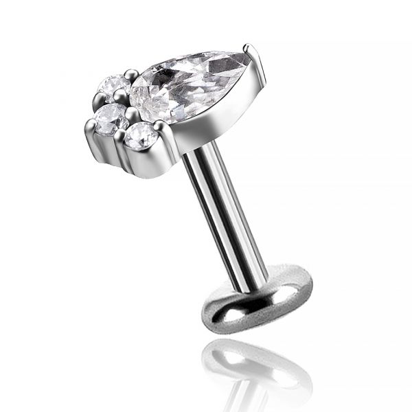 PIERCING CON GOCCIA DI CRISTALLO DI ZIRCONIA