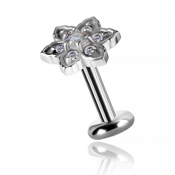 JEWEL WITH ZIRCONIA FLOWER AND PETALS