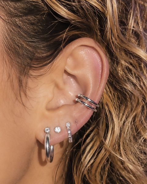 DOUBLE CERCLE CLICKER POUR PIERCING CONCH