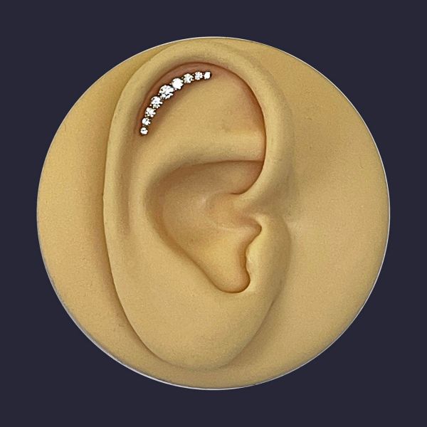 PIERCING DORATO CON ARCO DI CRISTALLI