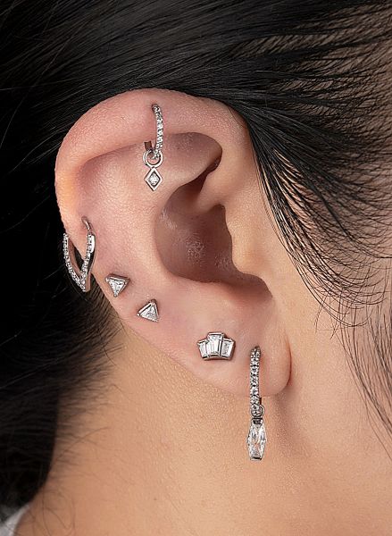 DROP PIERCING WITH JEWELS