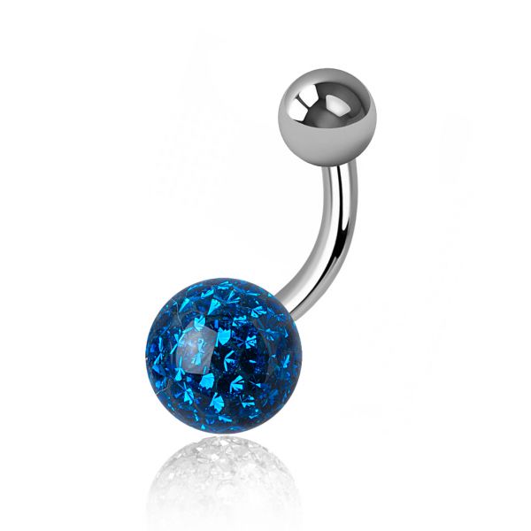PIERCING NOMBRIL AVEC RÉSINE ET CRISTAUX