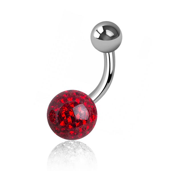 PIERCING NOMBRIL AVEC RÉSINE ET CRISTAUX