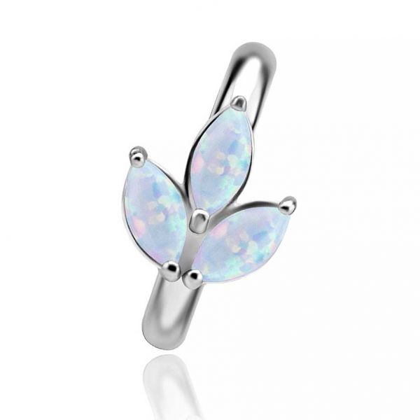 PIERCING DE OMBLIGO CON FLOR DE LOTO EN ÓPALO