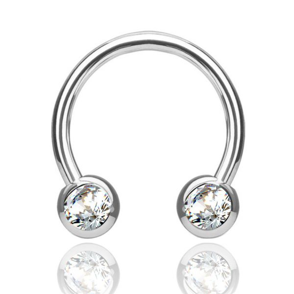 Piercing de téton avec cristaux premium