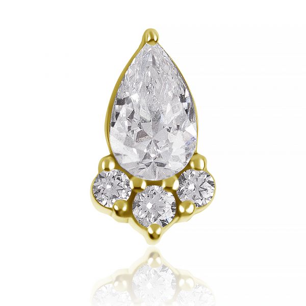 ACCESSOIRE DORÉ AVEC GOUTTE DE CRISTAL