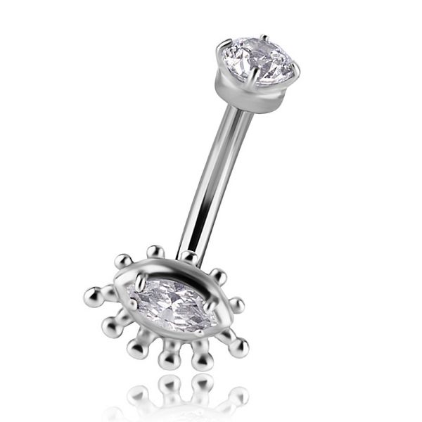 ROOK PIERCING MIT PREMIUM ZIRKONAUGE