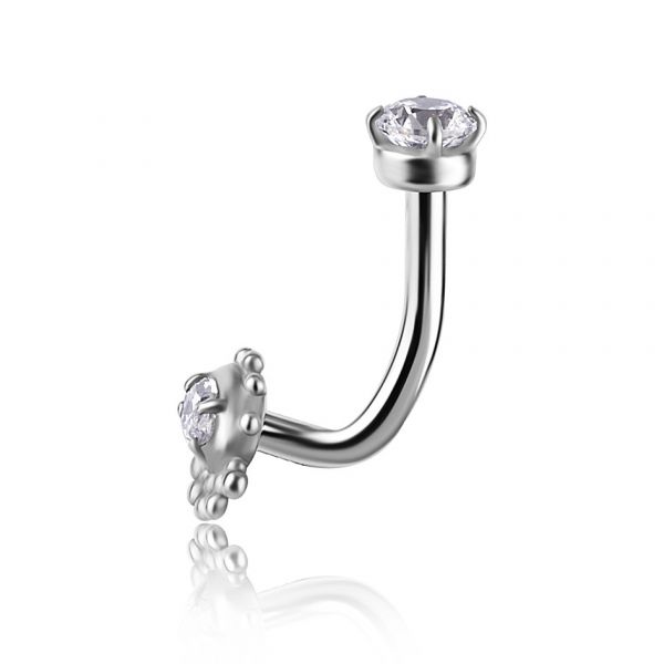 ROOK PIERCING MIT PREMIUM ZIRKONAUGE
