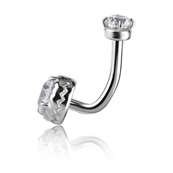 PIERCING AU ROOK AVEC DEUX CRISTAUX