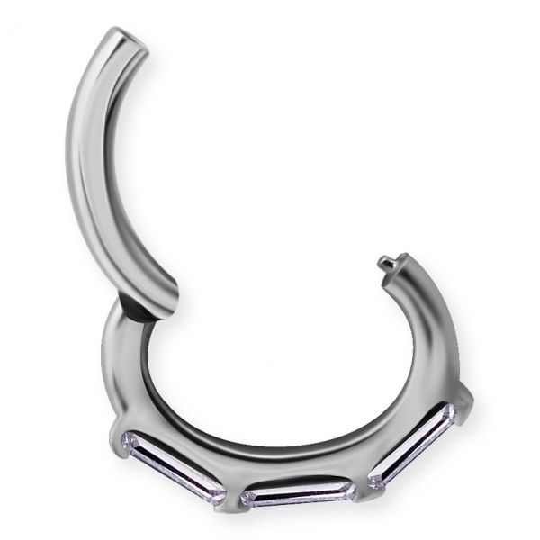 Rook Piercing mit synthetischem Zirkon