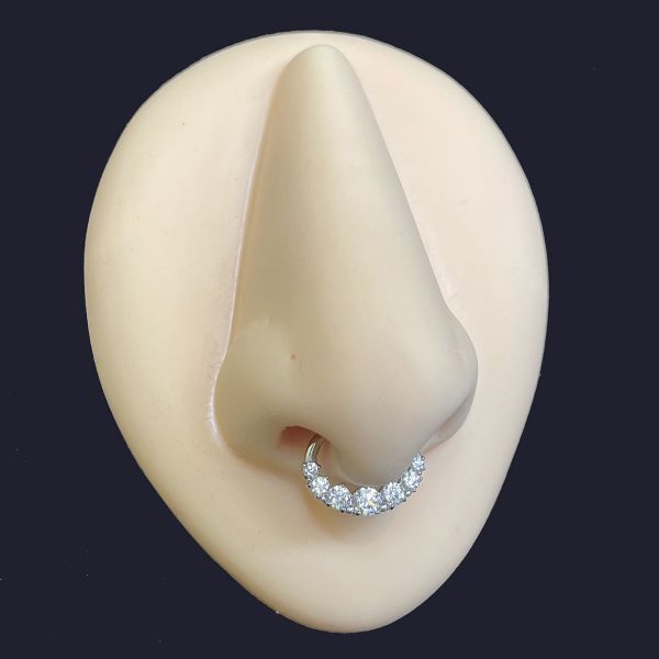 PIERCING FREE NICHEL CON 7 GIOIELLI PER SEPTUM E DAITH