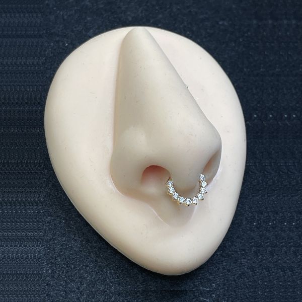 DAITH PIERCING CLICKER CON CUBIC ZIRCONIA