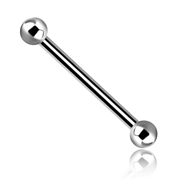 BARRA PIERCING THREADLESS CON DUE PALLINE