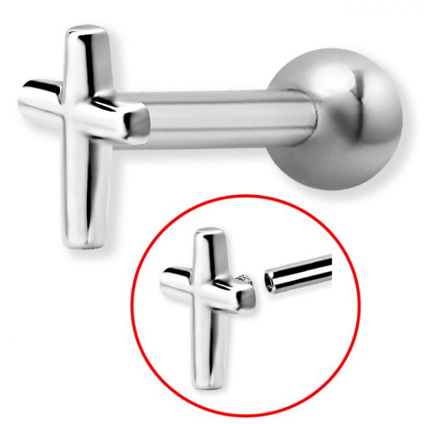 Cross and bar with internal thread