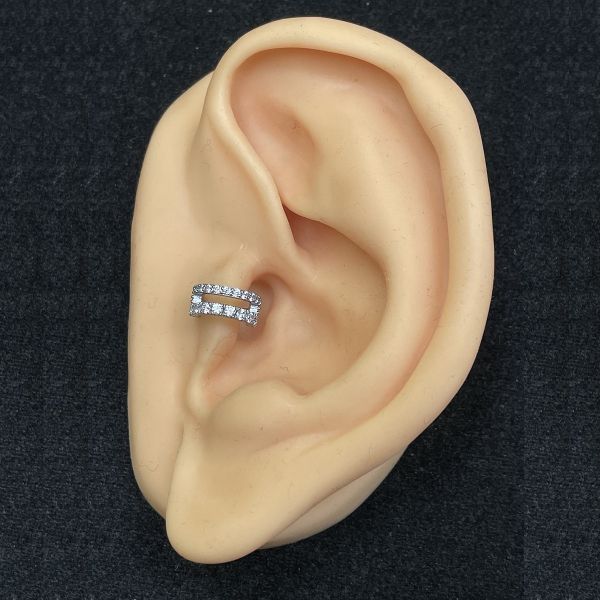 ANNEAU CLICKER AVEC CRISTAUX POUR LE PIERCING AU SNUG