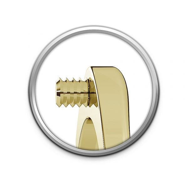 JOYA CHAPADA EN ORO CON LABRET PARA FLAT HELIX