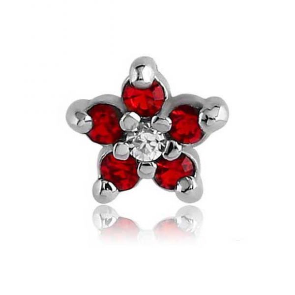 Steel flower for microdermal piercing