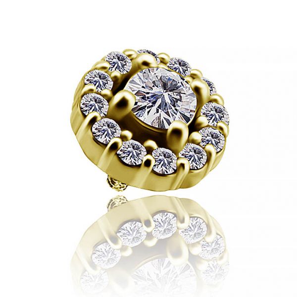 GOLDENES ACCESSOIRE MIT WEIßEN KRISTALLEN