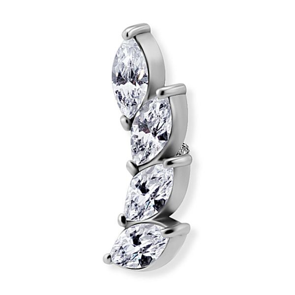 COMPONENTE PIERCING CON 4 BRILLANTI