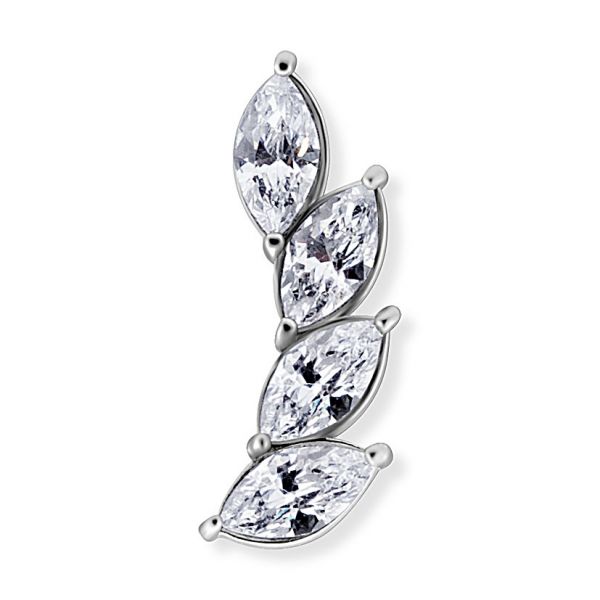 COMPONENTE PIERCING CON 4 BRILLANTI