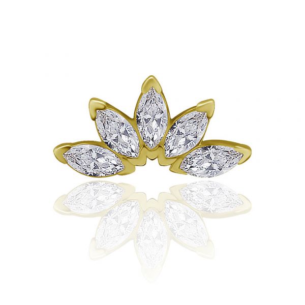 RECAMBIO PIERCING ORO CON FLOR DE LOTO