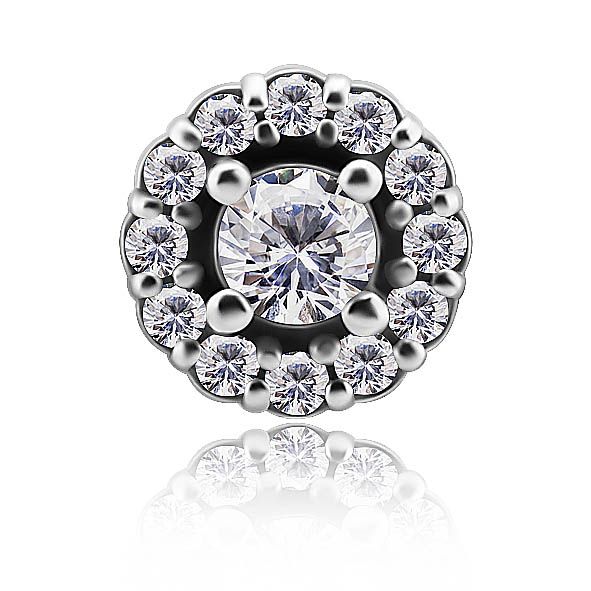 RICAMBIO GIOIELLO PIERCING CON MIX DI CRISTALLI