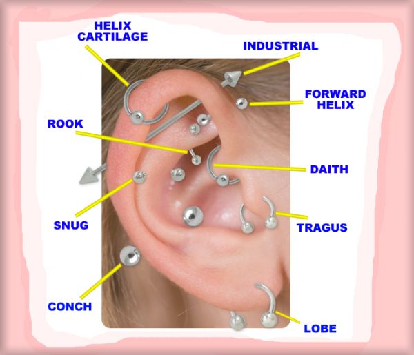 HELIX PIERCING MIT KRISTALLE