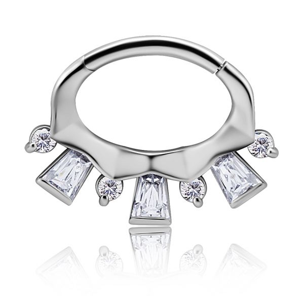 JOYA CLICKER PARA PIERCING SEPTUM CON CRISTALES