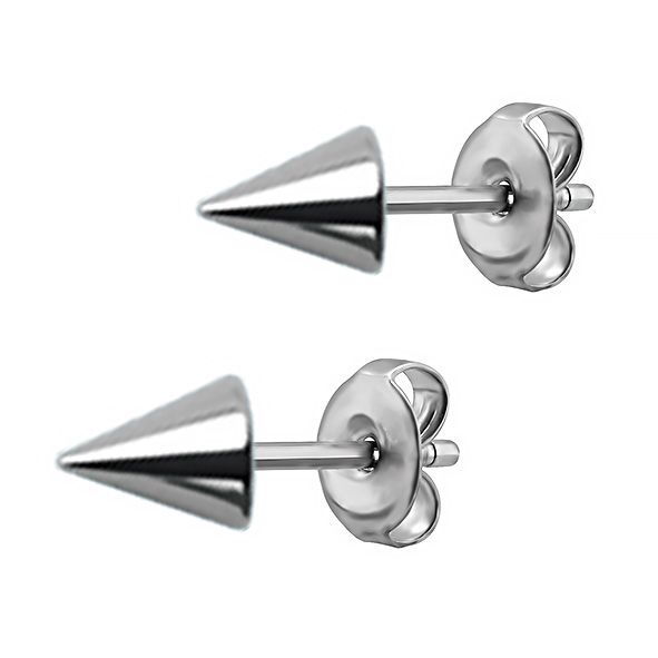 STEEL SPIKE EARRINGS