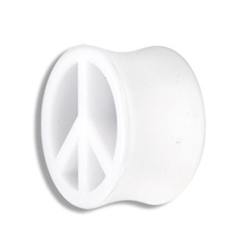 PIERCING PLUG SIMBOLO DELLA PACE PER LOBI ORECCHIE