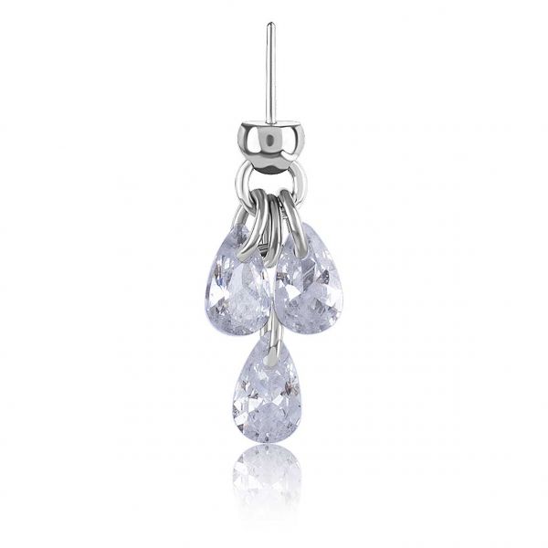 GIOIELLO VERTICAL HELIX CON PENDENTI IN CUBIC ZIRCONIA