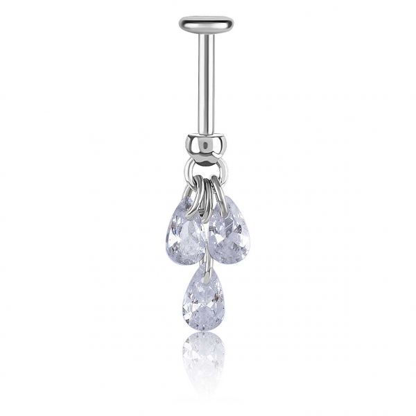 GIOIELLO VERTICAL HELIX CON PENDENTI IN CUBIC ZIRCONIA