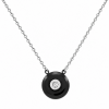 NECKLACE WITH BLACK DISC