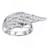 WING RING WITH CRYSTALS