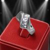 ANELLO ARGENTO CON CRISTALLI TAGLIO BAGUETTE