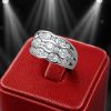 BAGUE BANDEAU EN ARGENT AVEC PETITS CRISTAUX