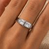 ANELLO ARGENTO CON DOPPIO CRISTALLO