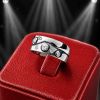 SILBERRING MIT WELLEN UND KRISTALLEN
