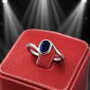 BAGUE EN ARGENT AVEC CRISTAL FACETTÉ