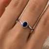 BAGUE EN ARGENT AVEC CRISTAL FACETTÉ
