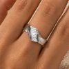 ANELLO ARGENTO CON CRISTALLI TAGLIO BAGUETTE