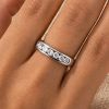 SILVER RING WITH SIX CRYSTALS
