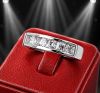 SILVER RING WITH SMALL SQUARE CRYSTALS