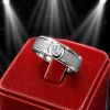ANILLO DE PLATA CON CRISTAL CENTRAL