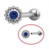 Piercing barra e ricambio con cristallo e sfere