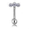 BELLY BUTTON JEWELRY WITH THREE CRYSTALS