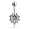 PIERCING PER L'OMBELICO CON CUORE DI CRISTALLO
