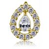 GOLD PLATED TEARDROP PIERCING ACCESSORY WITH CRYSTALS