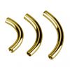GOLD-PLATED CURVED LABRET REPLACEMENT FOR NAVEL PIERCING