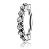 CUBIC ZIRCONIA CRYSTAL CLICKER HOOP